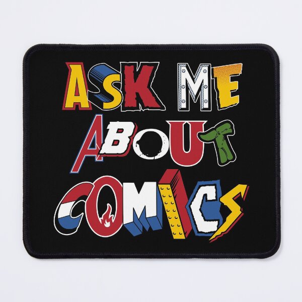 Item preview, Ask Me About Comics - Vintage comic book logos - funny quote designed and sold by Nemons.