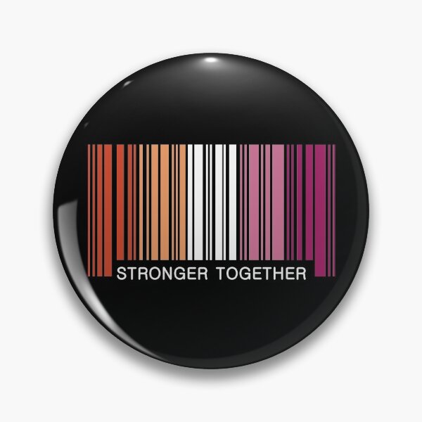 Item preview, Stronger Together Lesbian Barcode Graphic designed and sold by iscaStudioArt.