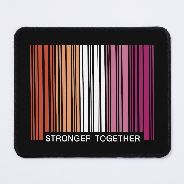 Item preview, Stronger Together Lesbian Barcode Graphic designed and sold by iscaStudioArt.
