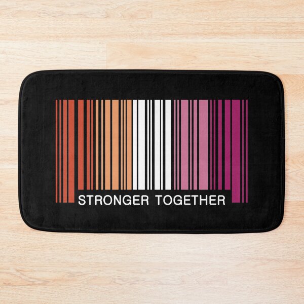 Item preview, Stronger Together Lesbian Barcode Graphic designed and sold by iscaStudioArt.