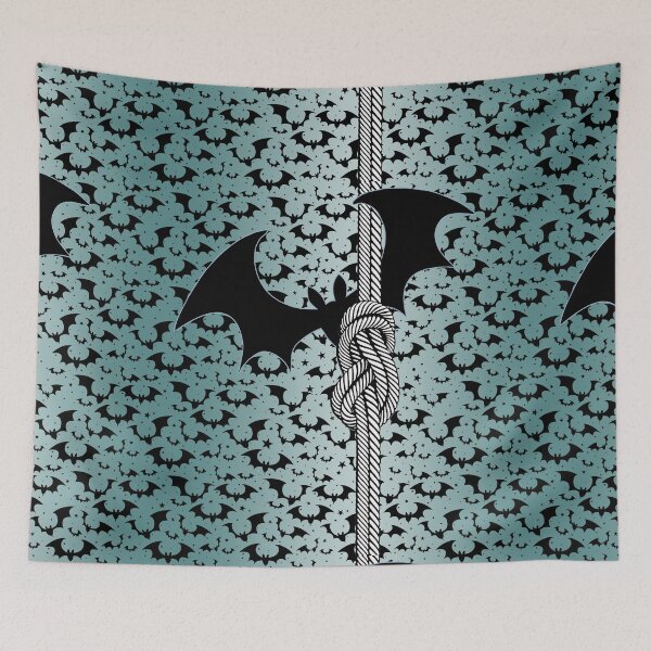 Item preview, Halloween free climbing - rope with climbing knot and bats designed and sold by MadandMean.