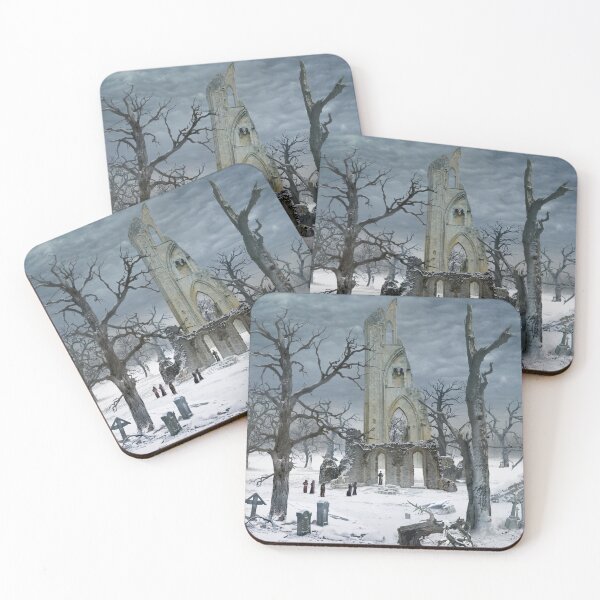 Item preview, Homage to Caspar David Friedrich - monastery cemetery under snow designed and sold by lupographics.