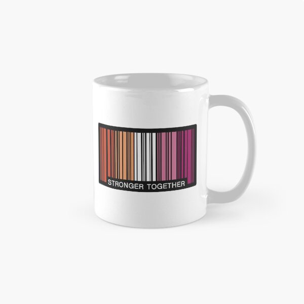 Item preview, Stronger Together Lesbian Barcode Graphic designed and sold by iscaStudioArt.