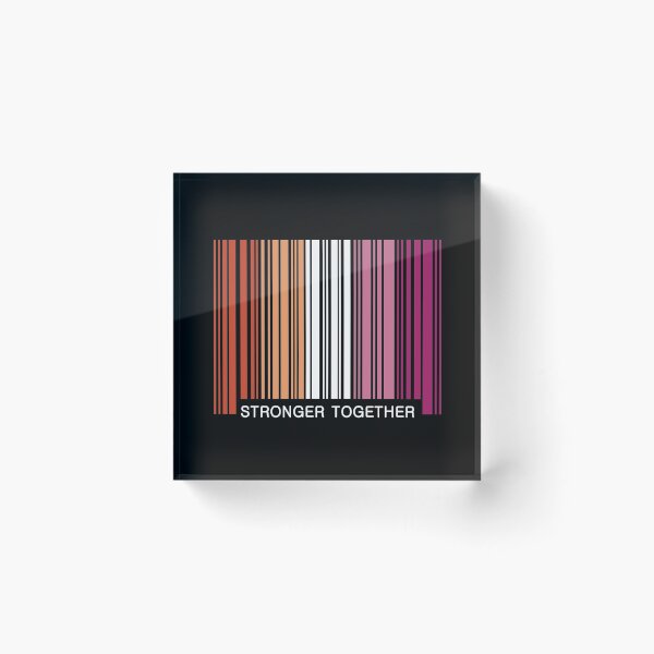 Item preview, Stronger Together Lesbian Barcode Graphic designed and sold by iscaStudioArt.
