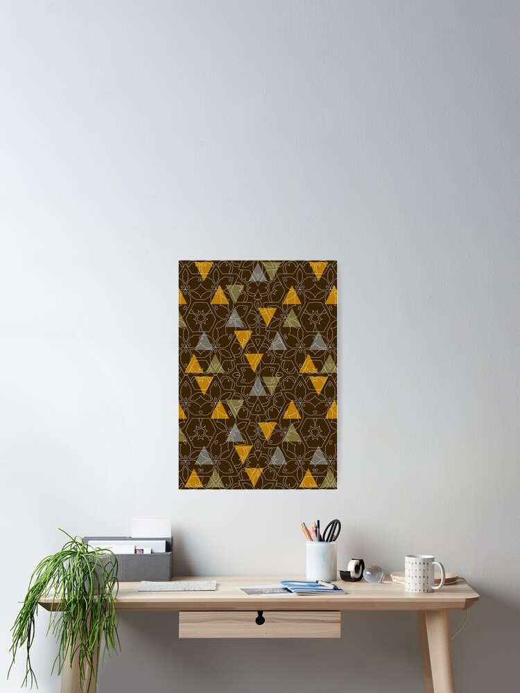 Thumbnail 2 of 3, Poster, Triangle Pattern designed and sold by Moonlight-Stop.