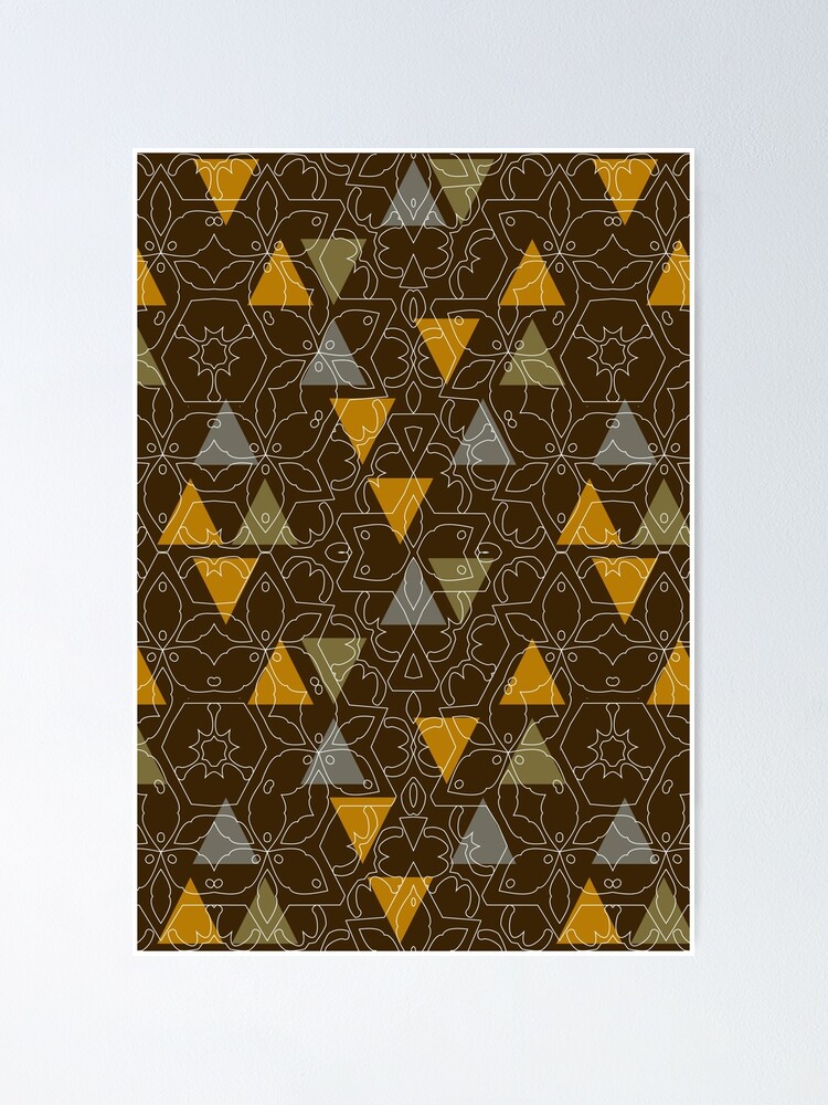 Thumbnail 1 of 3, Poster, Triangle Pattern designed and sold by Moonlight-Stop.