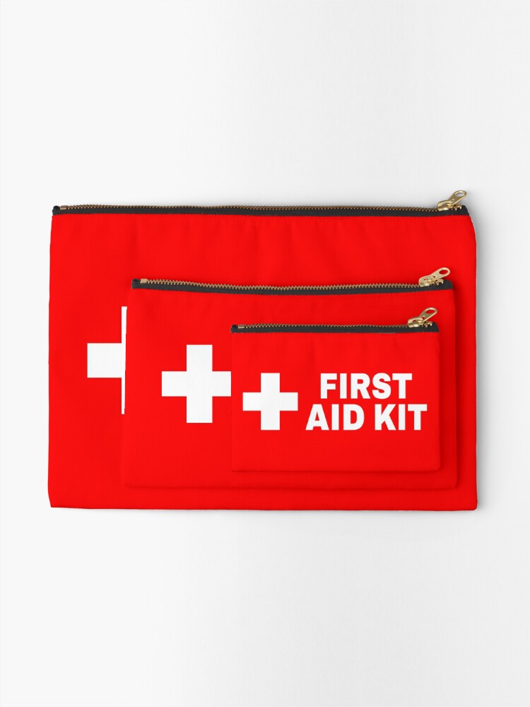 Zipper Pouch, Red First Aid Kit designed and sold by Doacts