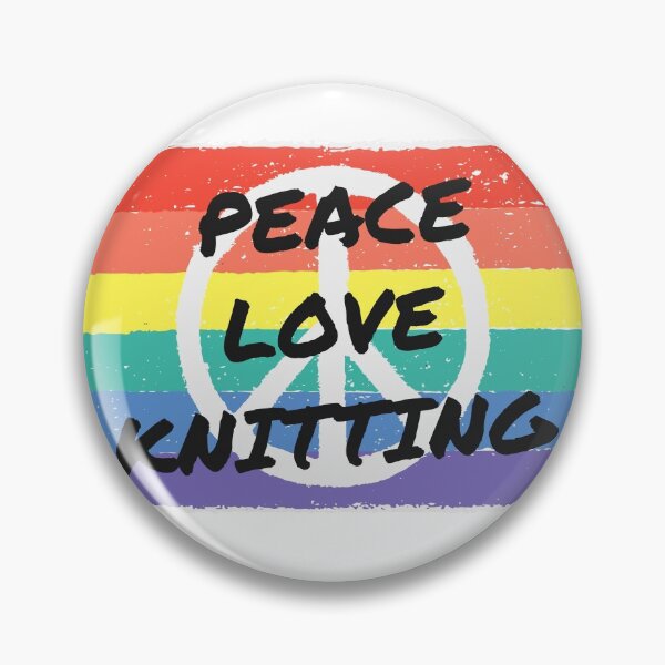 Item preview, Peace. Love. Knitting designed and sold by TheGreenGoat.
