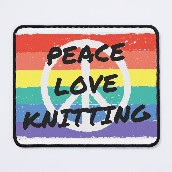 Item preview, Peace. Love. Knitting designed and sold by TheGreenGoat.