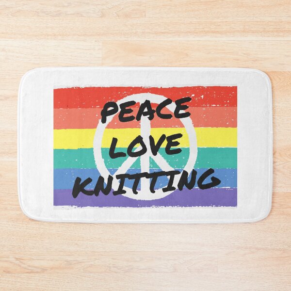Item preview, Peace. Love. Knitting designed and sold by TheGreenGoat.