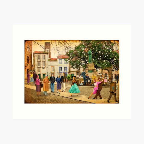 Tango in Mazarelos (Santiago de Compostela) Art Print