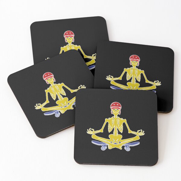 Item preview, Funny Meditating Skeleton Yoga on Skateboard, Halloween, meditation, Zen | designed and sold by Boom-llqb.
