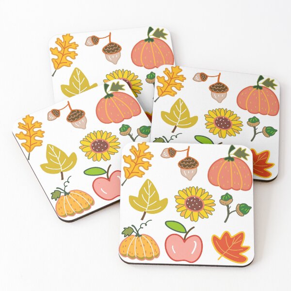 Item preview, Fall season leaf and  flower and elements autumn set cute hand drawn cartoon vector designed and sold by Ahappycraft.