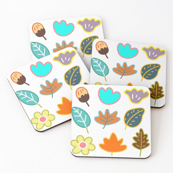 Item preview, Fall season leaf and  flower and elements autumn set cute hand drawn cartoon vector designed and sold by Ahappycraft.