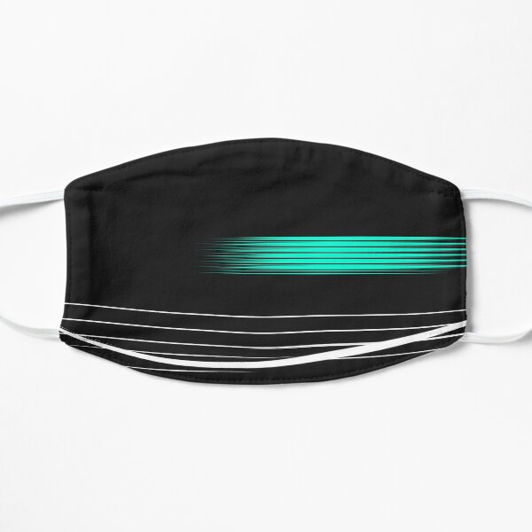 formule racing cool - feux verts brillants noirs Masque sans plis