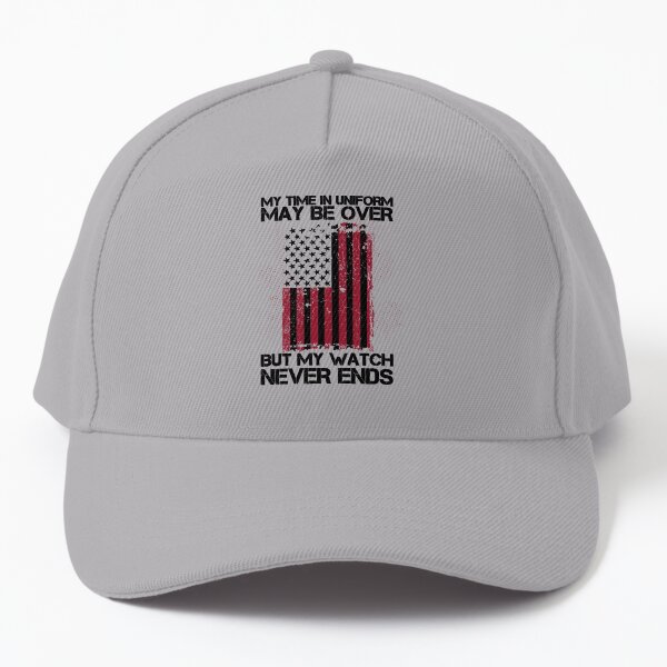 Item preview, My Watch Never Ends Combat Veteran Cap designed and sold by q4success.