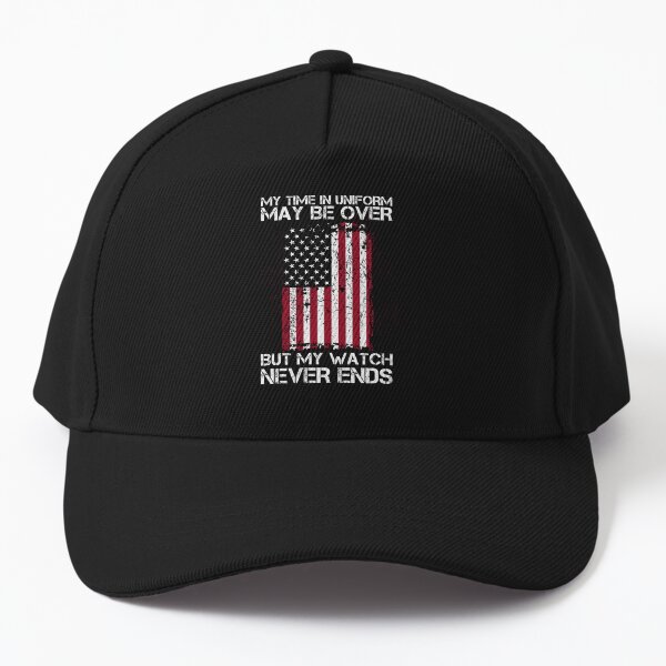 Item preview, My Watch Never Ends Veteran Baseball Cap designed and sold by q4success.
