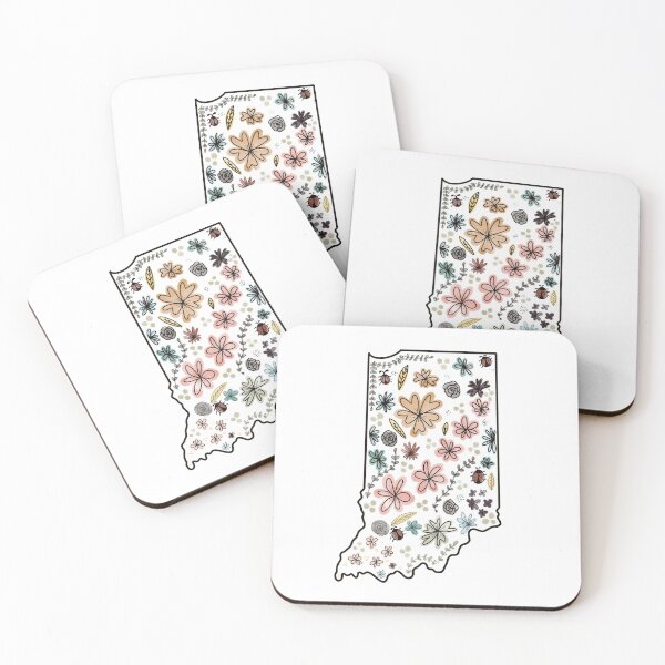 Item preview, Floral Garden State Sticker - Indiana designed and sold by autumnallen15.