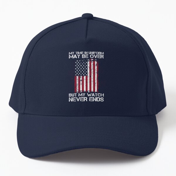 Item preview, My Watch Never Ends Combat Veteran Cap designed and sold by q4success.
