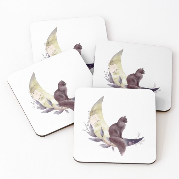 Item preview, Whimsical Moon and cat Nordic Autumn designed and sold by Ienso.