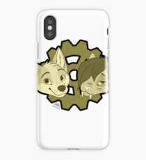 sepia tone cog furry logo iPhone Case