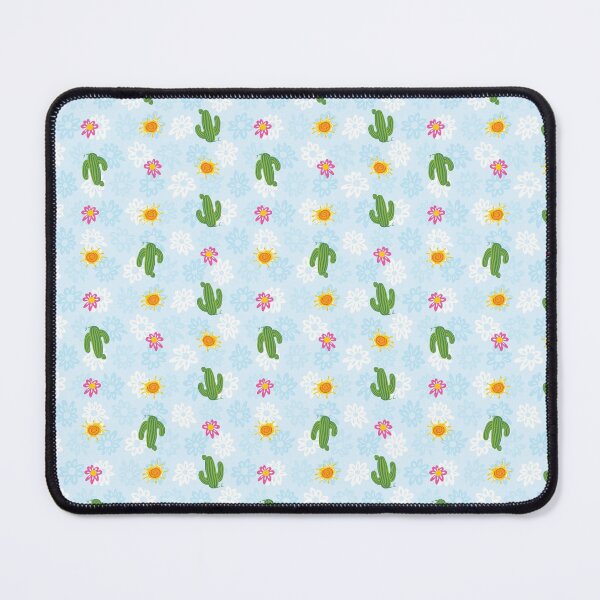 Item preview, Colorful spaced out cactus and flowers repeat pattern designed and sold by jamiesoondesign.