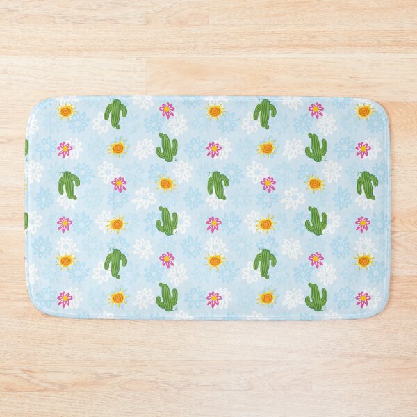 Item preview, Colorful spaced out cactus and flowers repeat pattern designed and sold by jamiesoondesign.