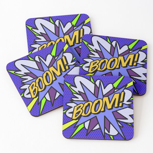 Item preview, BOOM Comic Book Purple Pop Art Modern Fun Retro Cool designed and sold by theimagezone.