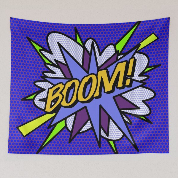 Item preview, BOOM Comic Book Purple Pop Art Modern Fun Retro Cool designed and sold by theimagezone.