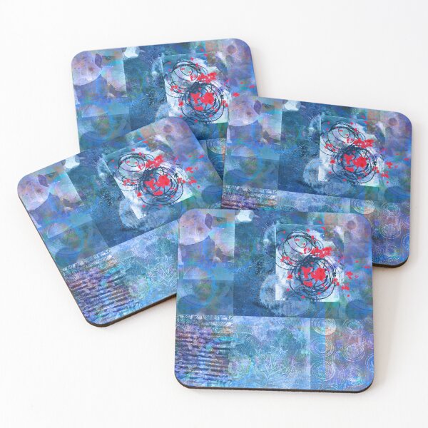 Item preview, Blue Abstract Collage Painting designed and sold by NancyMerkle.