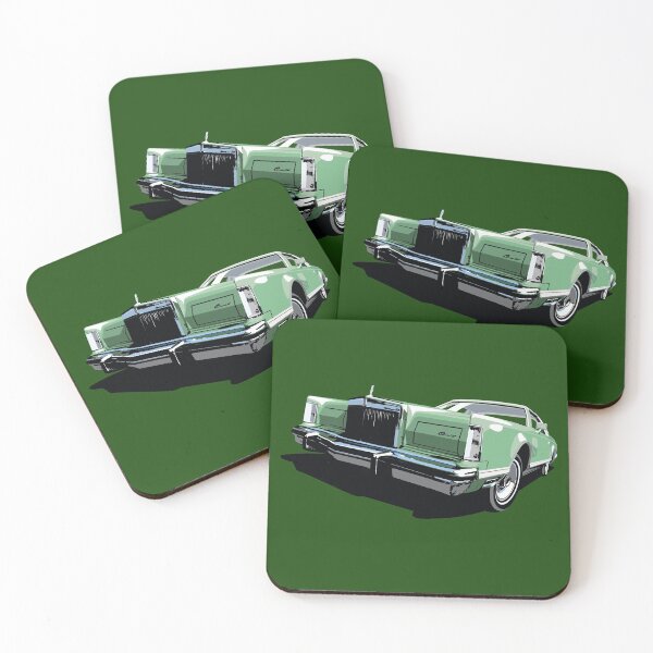 Item preview, 1970s Lincoln Continental in green designed and sold by candc-retro.