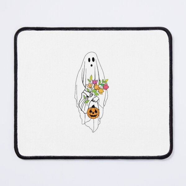 Item preview, Halloween Cute ghost with flower & pumpkin designed and sold by DiduWeer.