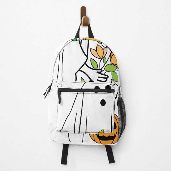 Item preview, Halloween Cute ghost with flower & pumpkin designed and sold by DiduWeer.