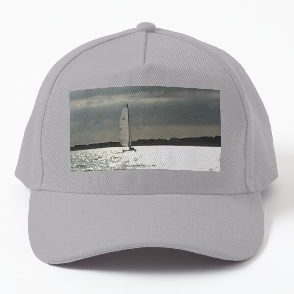 Sailboat Under Autumn Clouds Baseball Cap