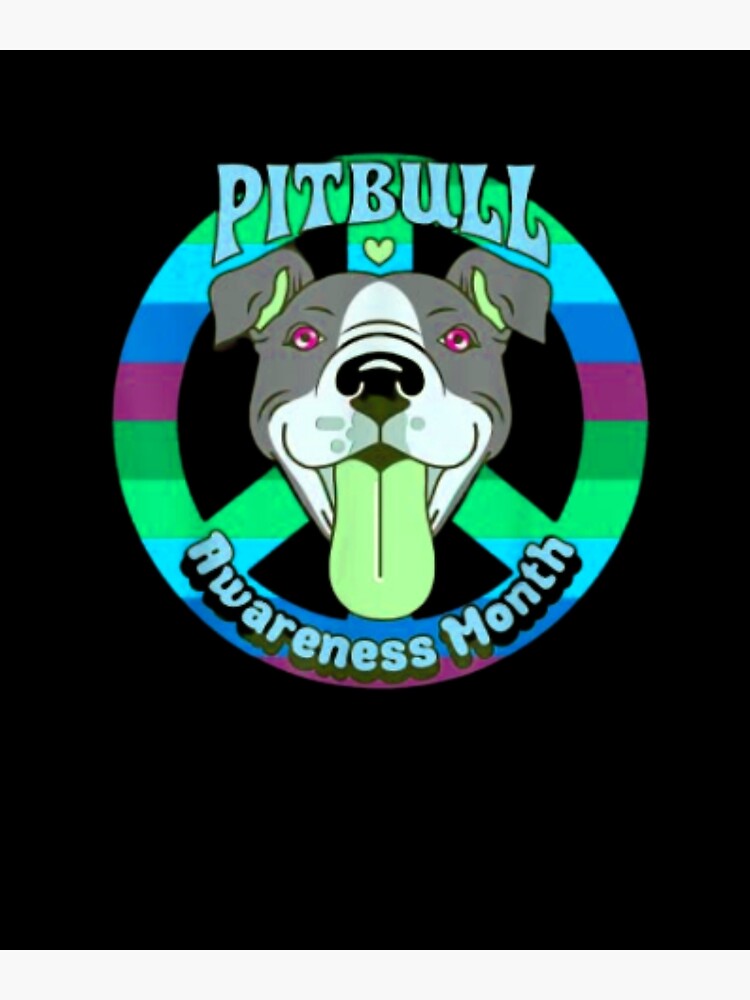Pitbull Awareness Month - Pitbull & Peace Sign- Stop BSL T-Shirt Poster  for Sale by spolayastore