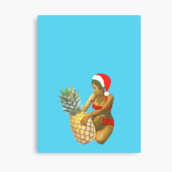 Pineapple Hug - Christmas Canvas Print