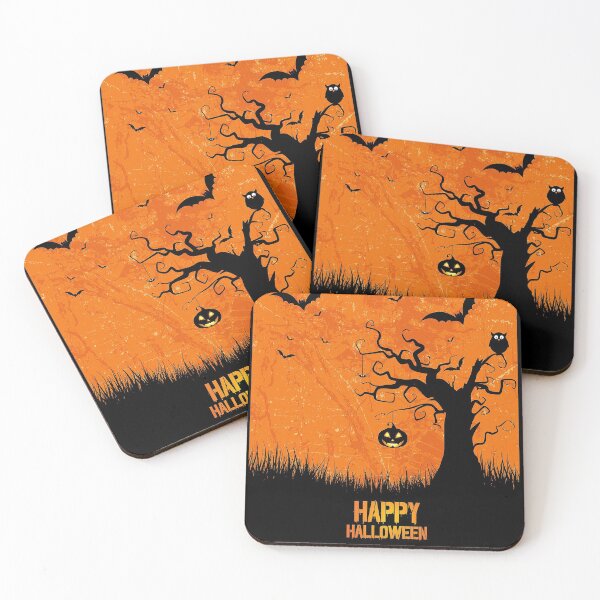 Item preview, Grunge Halloween with Jac O Lantern, owl on the tree, bats and spider designed and sold by I'm  Redz.