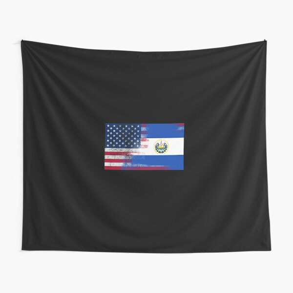 Salvadoran American Half El Salvador Half America Flag Tapestry By Ozziwar Redbubble 5477