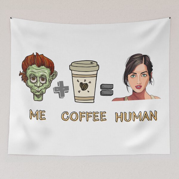 Item preview, Zombie Plus Coffee Equals Human/Funny Halloween designed and sold by Designs By YL.