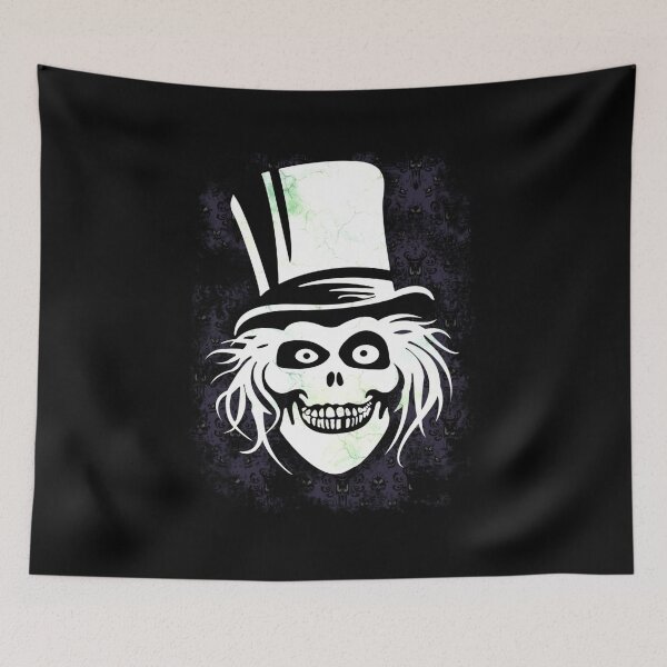 Item preview, HATBOX GHOST WITH GRUNGY HAUNTED MANSION WALLPAPER Essential T-Shirt designed and sold by JewellKuhn.