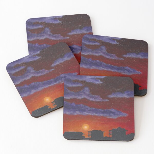 Item preview, Sunset over Beach Houses designed and sold by dragonbee.