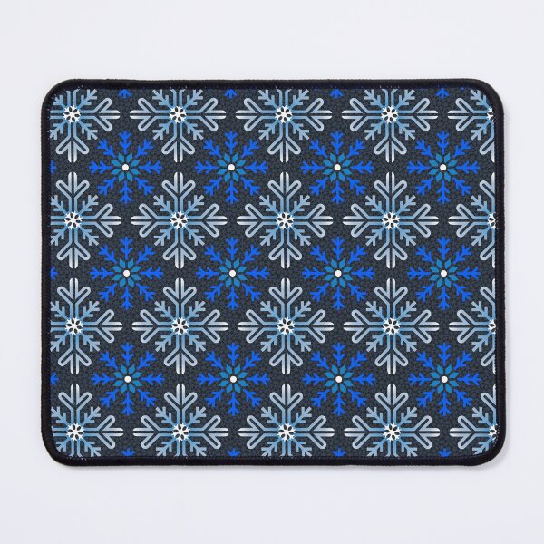Item preview, seamless repeat pattern of glowing blue ice crystals designed and sold by colorofmagic.