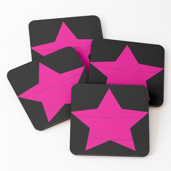 Item preview, In October we wear Pink Star breast cancer awareness - Hot Pink Retro Star Print  designed and sold by HStudioPrints.