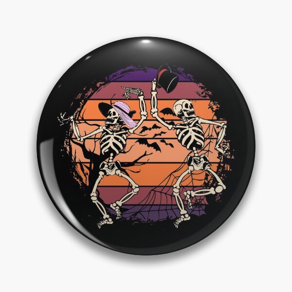 Artikelvorschau, Totentanz Tanzendes Skelett Paar Halloween Retro Design entworfen und verkauft von brunsch-print.