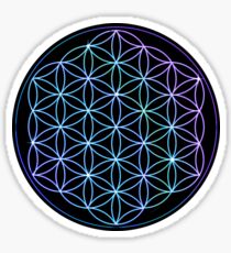 Flower of Life - Blue to Pink Sticker