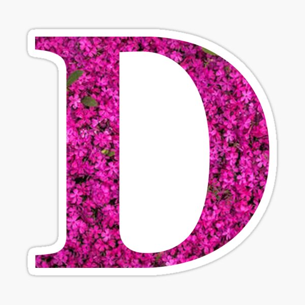 Aperçu de l'œuvre lettre D Fleurs roses créée et vendue par ahmedbakkali.