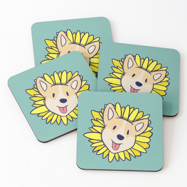 Item preview, Happy Corgi Dog Sunflower designed and sold by emDesign123.