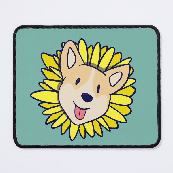 Item preview, Happy Corgi Dog Sunflower designed and sold by emDesign123.