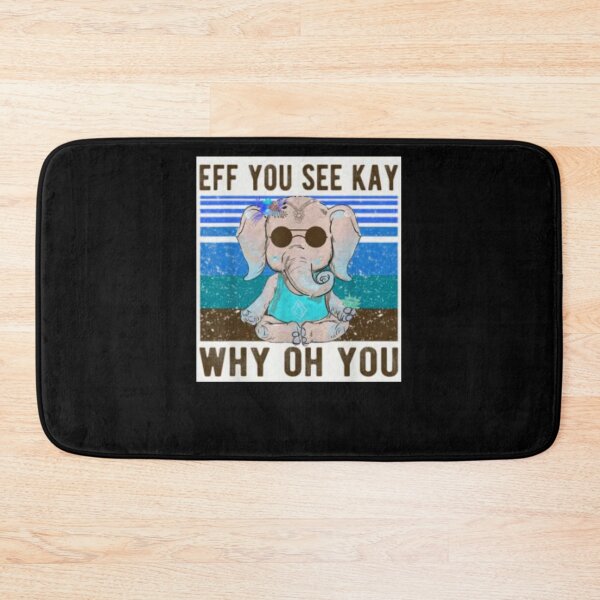 Item preview, Eff You See Kay Why Oh You Funny Vintage Elephant Yoga Lover T-Shirt designed and sold by spolayastore.