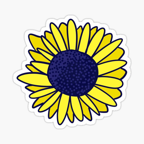 Sunflower Illustration Sticker